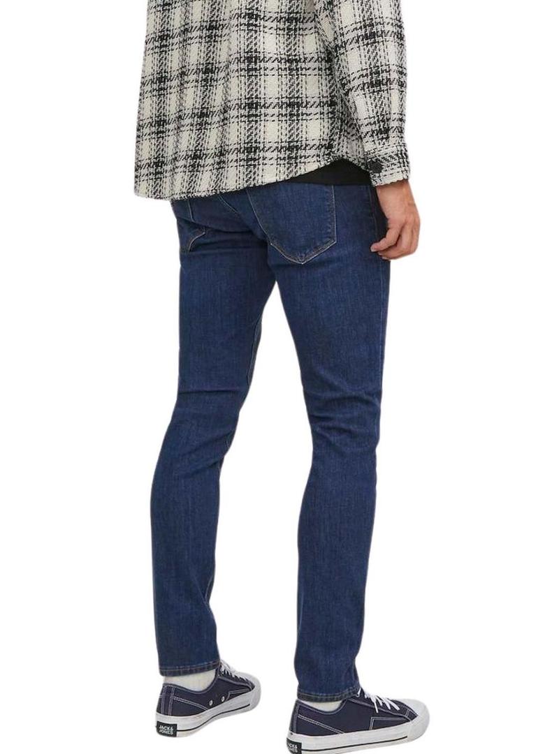 Calça de ganga Jack and Jones Gleen denim escuro para homem.