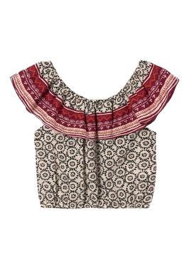 Top Mayoral étnico multicolor para menina