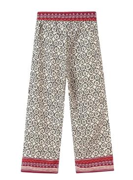 Calças Mayoral étnicas multicoloridas para menina.