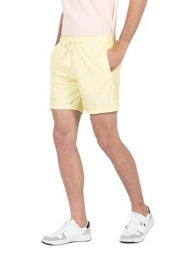 Fato de banho El Pulpo Estampado amarelo para homem