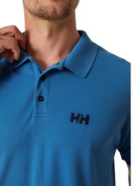 Camisa Polo Helly Hansen Malcesine azul para homem.