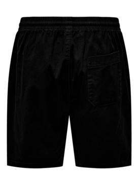 Bermudas Only & Sons Stel Life preta para homem.