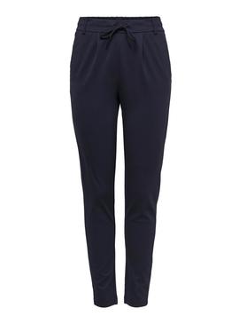 Calça Only Poptrash Life azul marinho para mulher.
