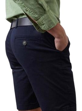 Bermudas Altonadock básicas azul marino para homem.
