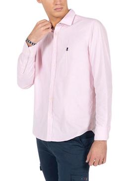 Camisa El Pulpo Microraya Rosa Para Homem