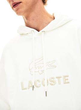 Sweat Capuz com logotipo da Lacoste Branco Homem