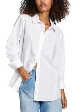 Camisa Pepe Jeans Agnes branca para mulher.
