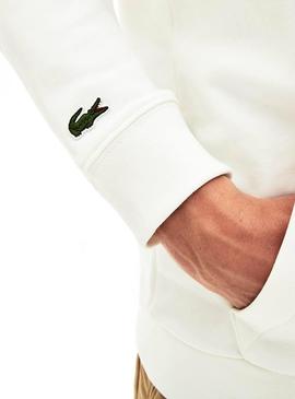 Sweat Capuz com logotipo da Lacoste Branco Homem