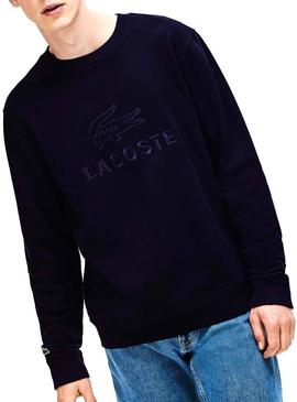 Logotipo marinho bordado Sweat Lacoste para Homem