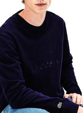 Logotipo marinho bordado Sweat Lacoste para Homem