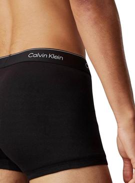 Pack 3 cuecas Calvin Klein preto cintura preta para homem