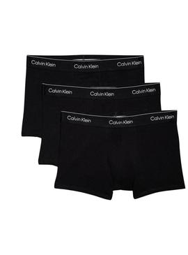 Pack 3 cuecas Calvin Klein preto cintura preta para homem