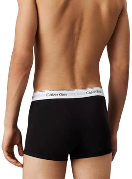Pack 3 cuecas Calvin Klein preto cintura branca para homem.
