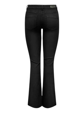 Calça de ganga Only Blush Flared preta para mulher