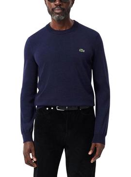 Camisola básica marinha Lacoste para homem.
