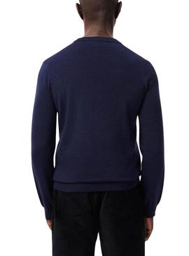Camisola básica marinha Lacoste para homem.