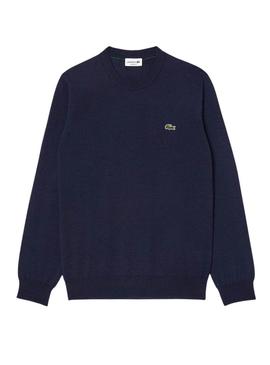 Camisola básica marinha Lacoste para homem.