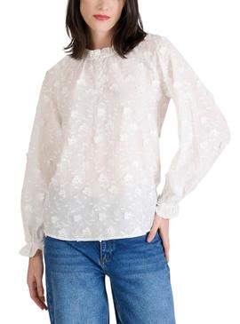 Camisa Naf Naf Narina bege para mulher.