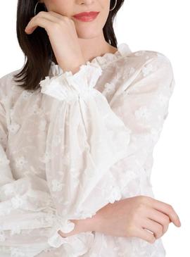 Camisa Naf Naf Narina bege para mulher.