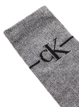 Caixa de presente com 4 pares de meias Calvin Klein Monogram para homem