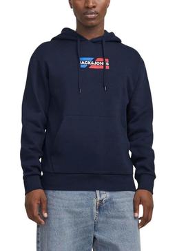 Moletom Jack and Jones Corp azul marinho para homem.