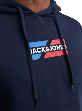 Moletom Jack and Jones Corp azul marinho para homem.