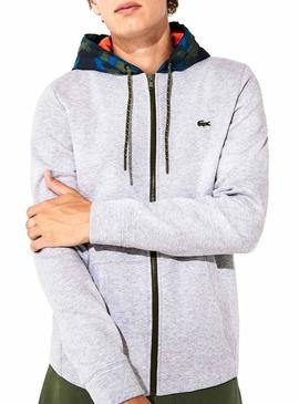 Sweat Lacoste Sport Capa de contraste Cinza Homem