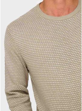 Camisola Only and Sons com estrutura de abas bege para homem
