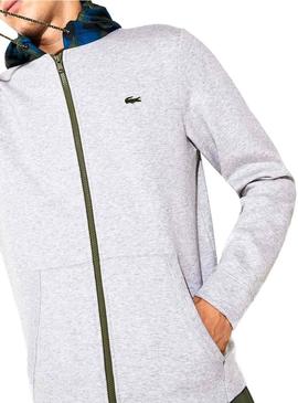 Sweat Lacoste Sport Capa de contraste Cinza Homem