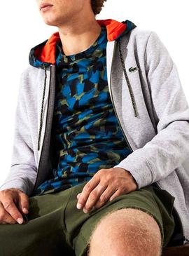 Sweat Lacoste Sport Capa de contraste Cinza Homem