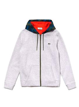 Sweat Lacoste Sport Capa de contraste Cinza Homem