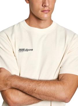 Camiseta Pepe Jeans Dalton branco para homens.