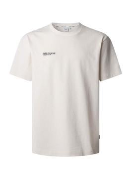 Camiseta Pepe Jeans Dalton branco para homens.