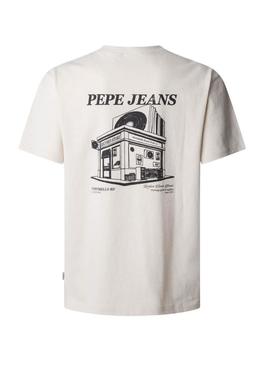 Camiseta Pepe Jeans Dalton branco para homens.