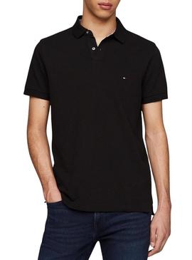 Camisa Polo Tommy Hilfiger 1985 preta para homem.