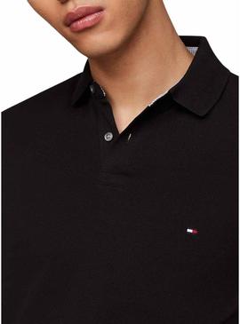 Camisa Polo Tommy Hilfiger 1985 preta para homem.