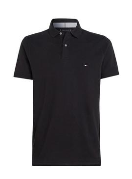 Camisa Polo Tommy Hilfiger 1985 preta para homem.