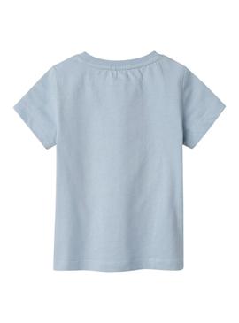 Camiseta Name It Bethany azul claro para menina.