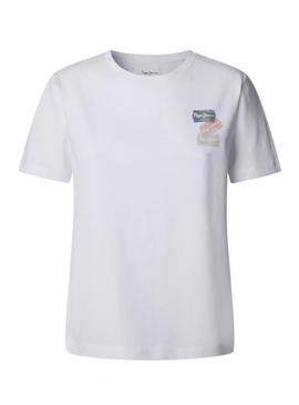 Camisa Pepe Jeans Raven branca para mulher.