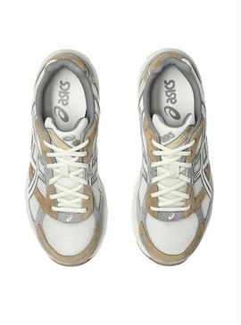 Sapatos Asics GEL-1130 branco e bege para homens e mulheres