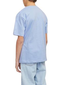 Camiseta Jack and Jones Caleb azul para criança.
