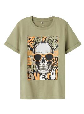 Camiseta Name It Tantan verde para menino