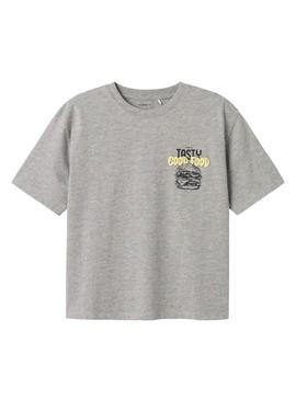 Camiseta Name It Tibilbo cinza para menino