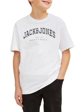 Camisa Jack and Jones Caleb branca para criança.