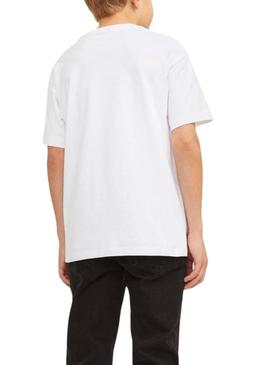 Camisa Jack and Jones Caleb branca para criança.