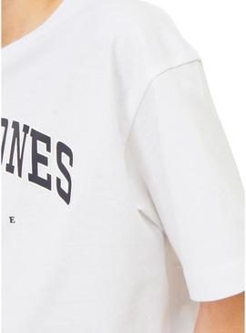 Camisa Jack and Jones Caleb branca para criança.
