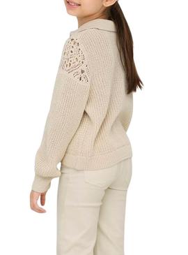Camisola apenas Meryl bege para menina