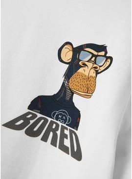 Camiseta Name It Dyn Bored branca para menino