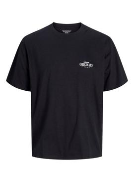 Camiseta Jack and Jones Urban preta para homem.