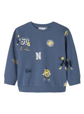 Moletom Name It Thim azul para menino